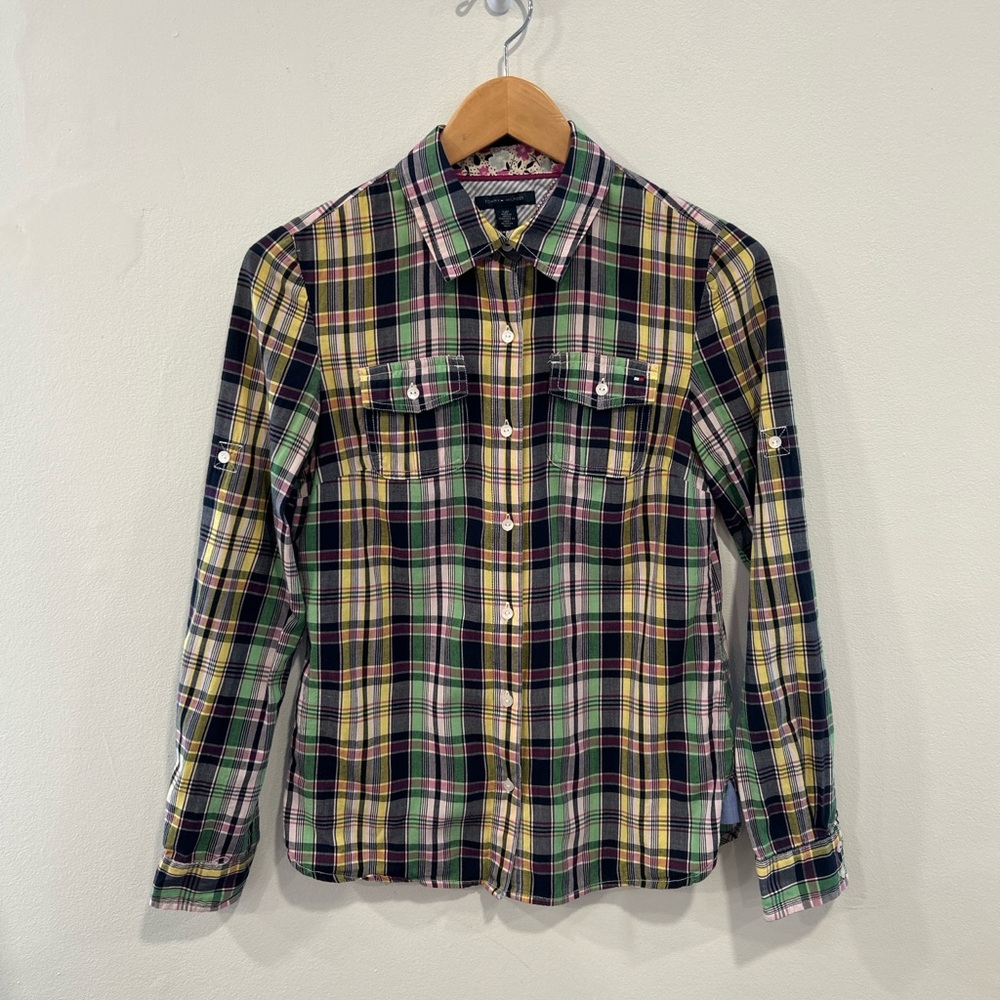Tommy Hilfiger Colorful Plaid Button-Up Shirt